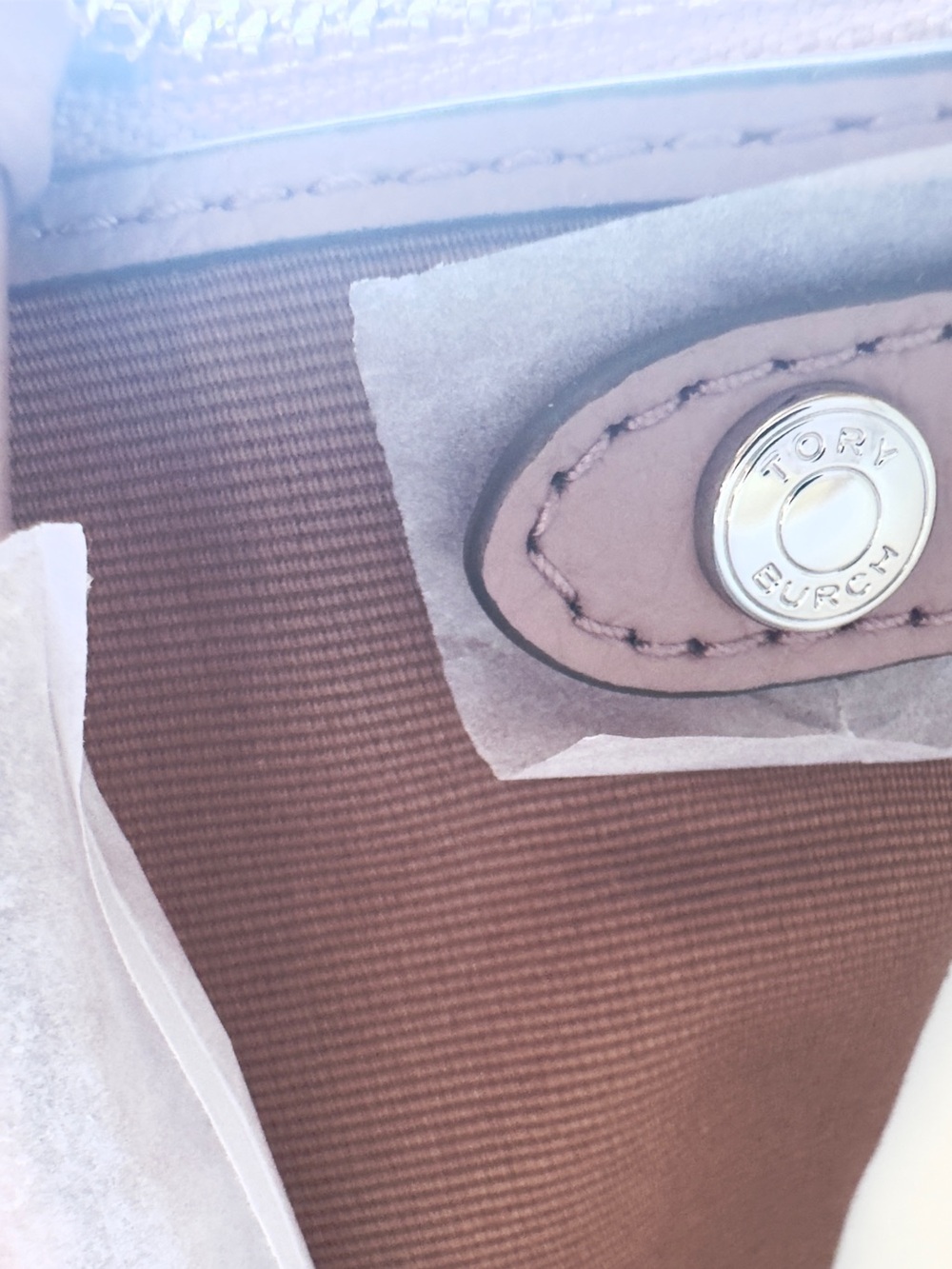 NWT🪻 Tory Burch Perry Tote in Light Mauve | Leather Tote Bag (Fits 13" Laptop) - Picture 13 of 15